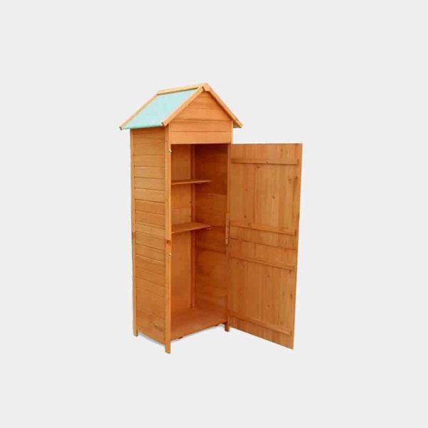 Garden shed wooden tool storage rack farm equipment storage cabinet kettle fertilizer warehouse waterproof roof