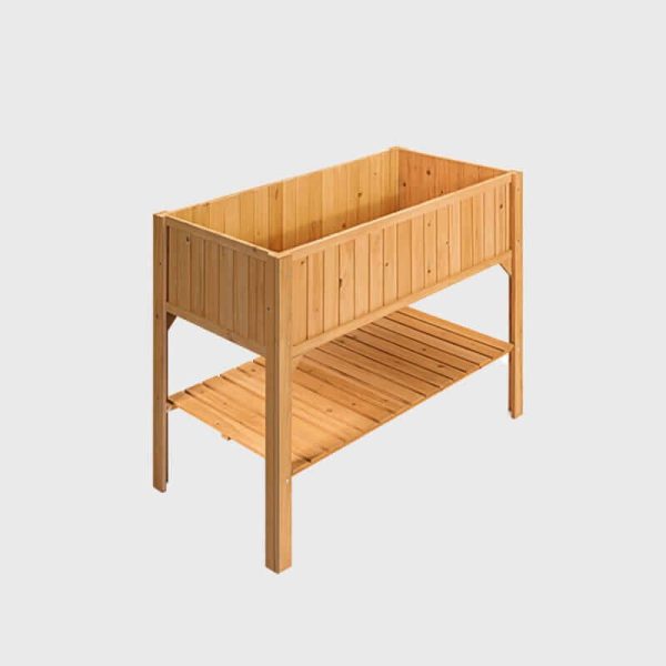 Wood Raised Garden Bed Grow Vegetables Planter Box Stand for Backyard