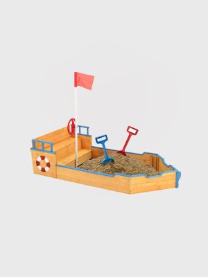 Wooden sandpit sandbox boat,Sailor pirate boat,outdoor sandbox children's toys for children‘s games