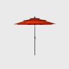 Parasols Patio Market Umbrella 10ft 3 Tier Tilted with Vent and Crank,No Base